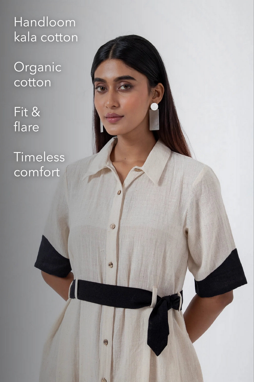Kala Cotton Off-white Monday Dress