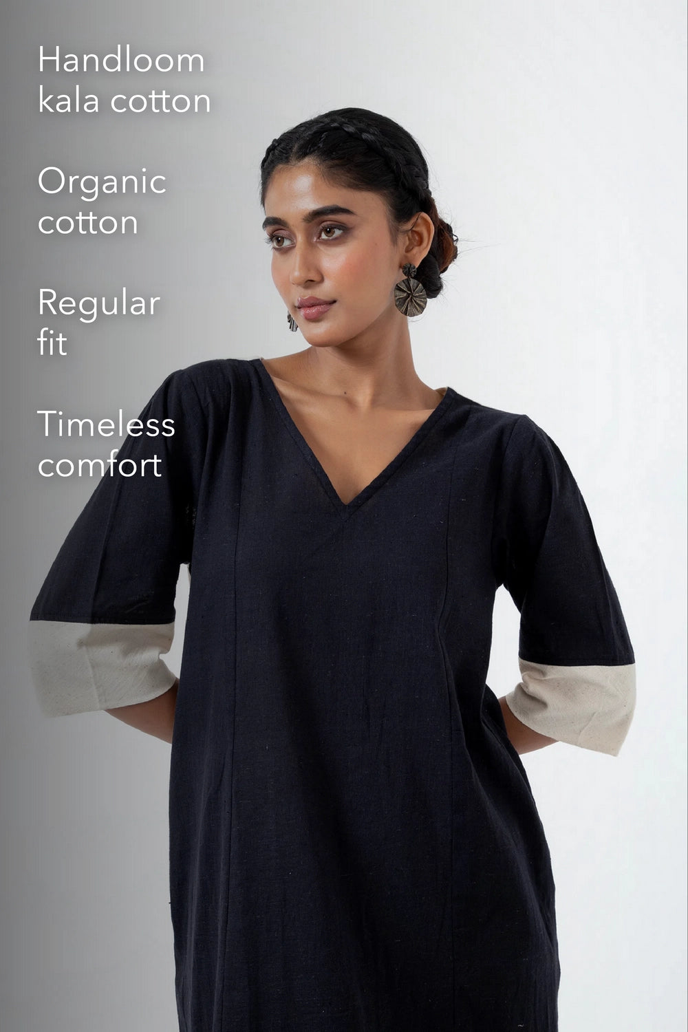 Kala Cotton Black Everyday Dress