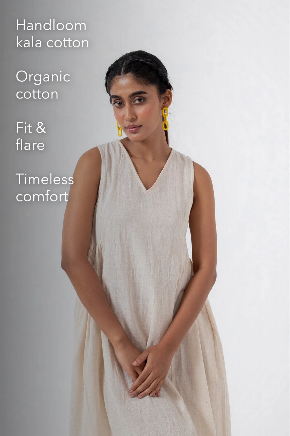 Kala Cotton Off-white Sunday Dress