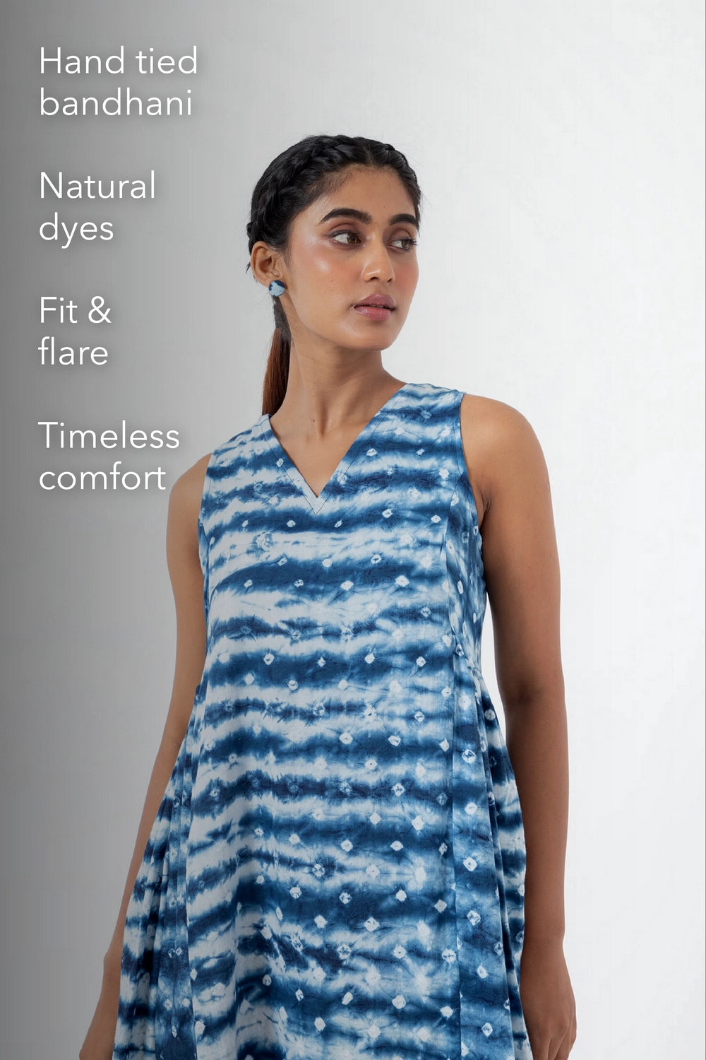 Bandhani Dot Wave Sunday Dress