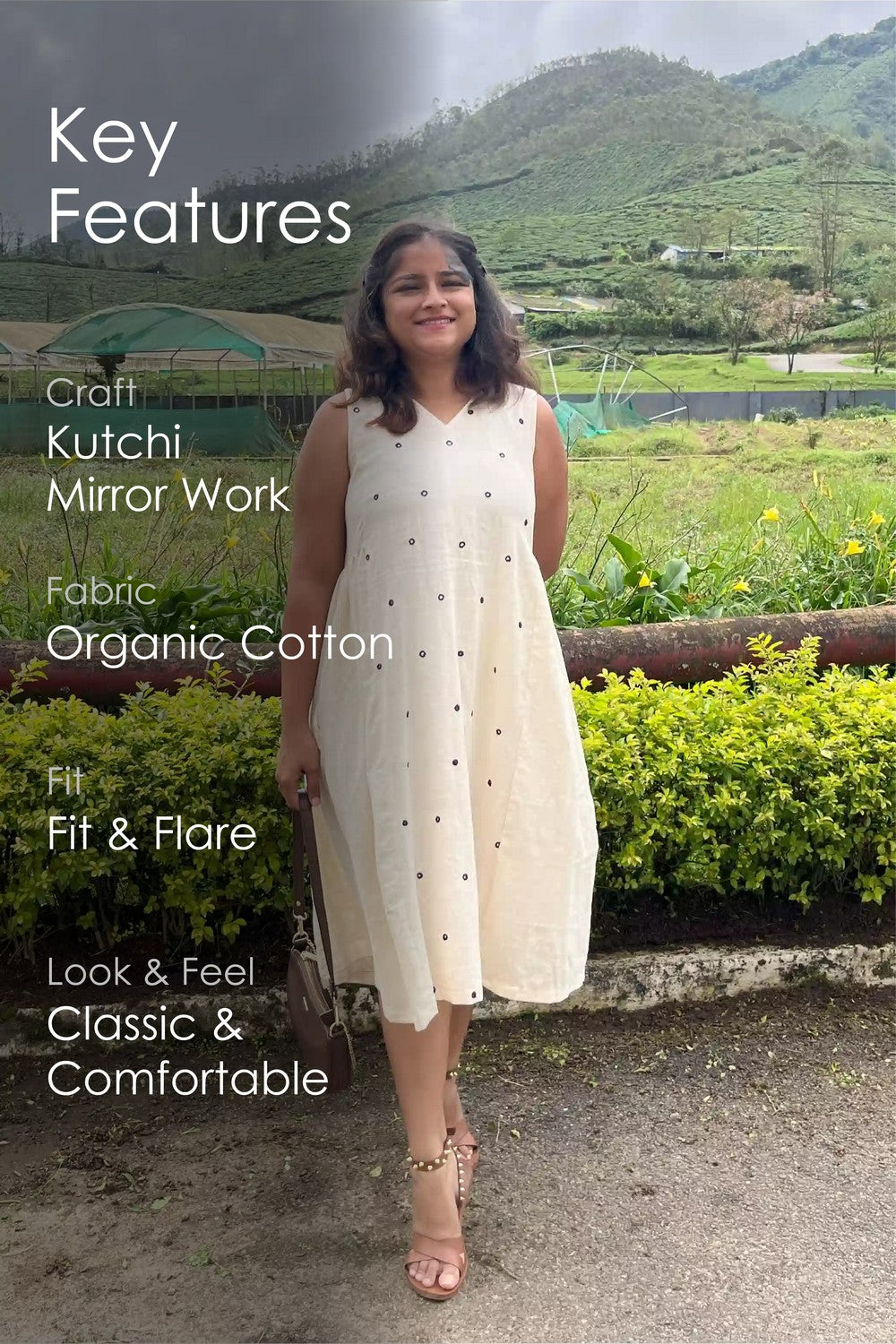 Kala Cotton Kutchi Mirror Sunday Dress