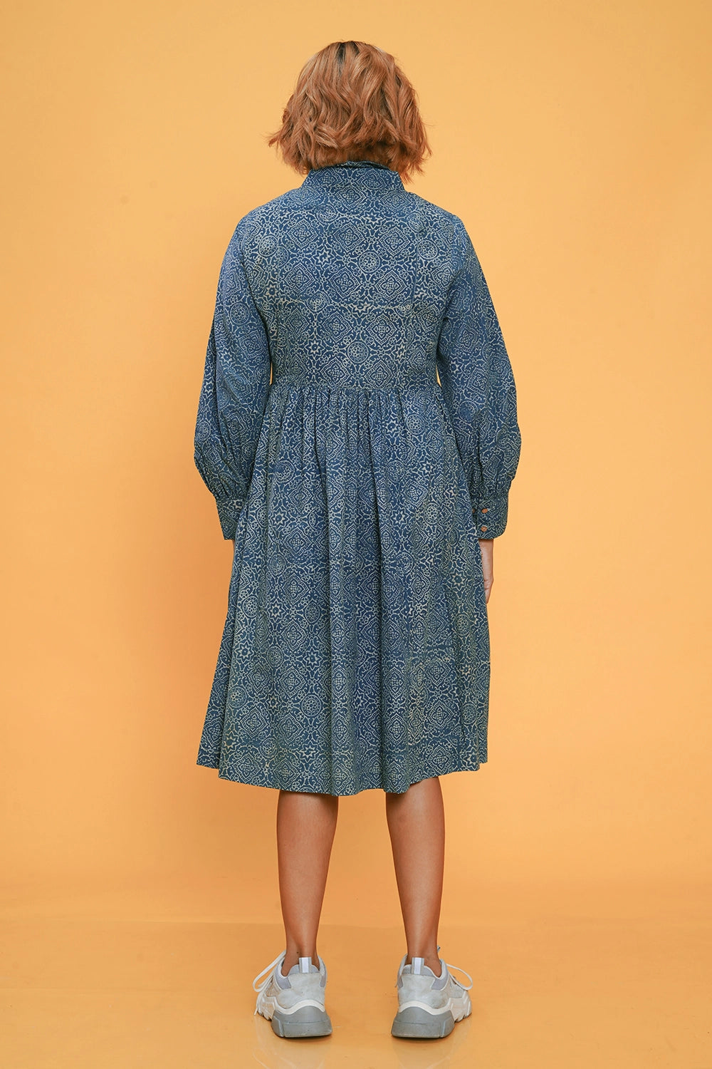 Block printed Clear sky Timeless Dress