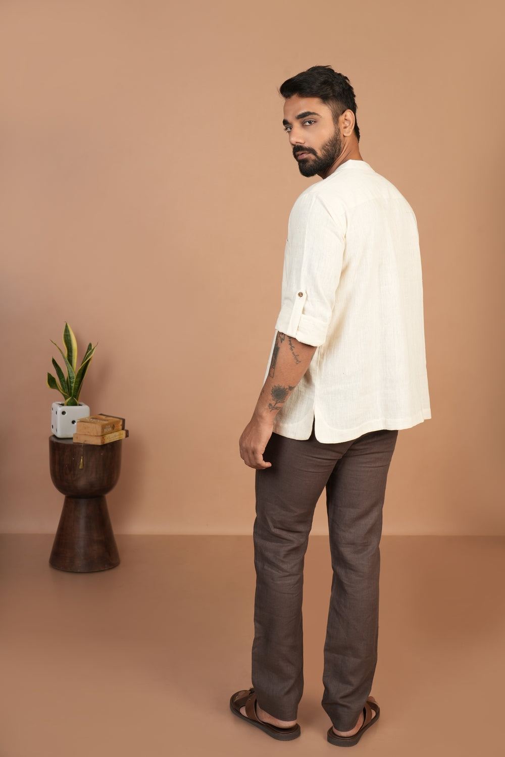 Kala Cotton Off-white Popover Shirt
