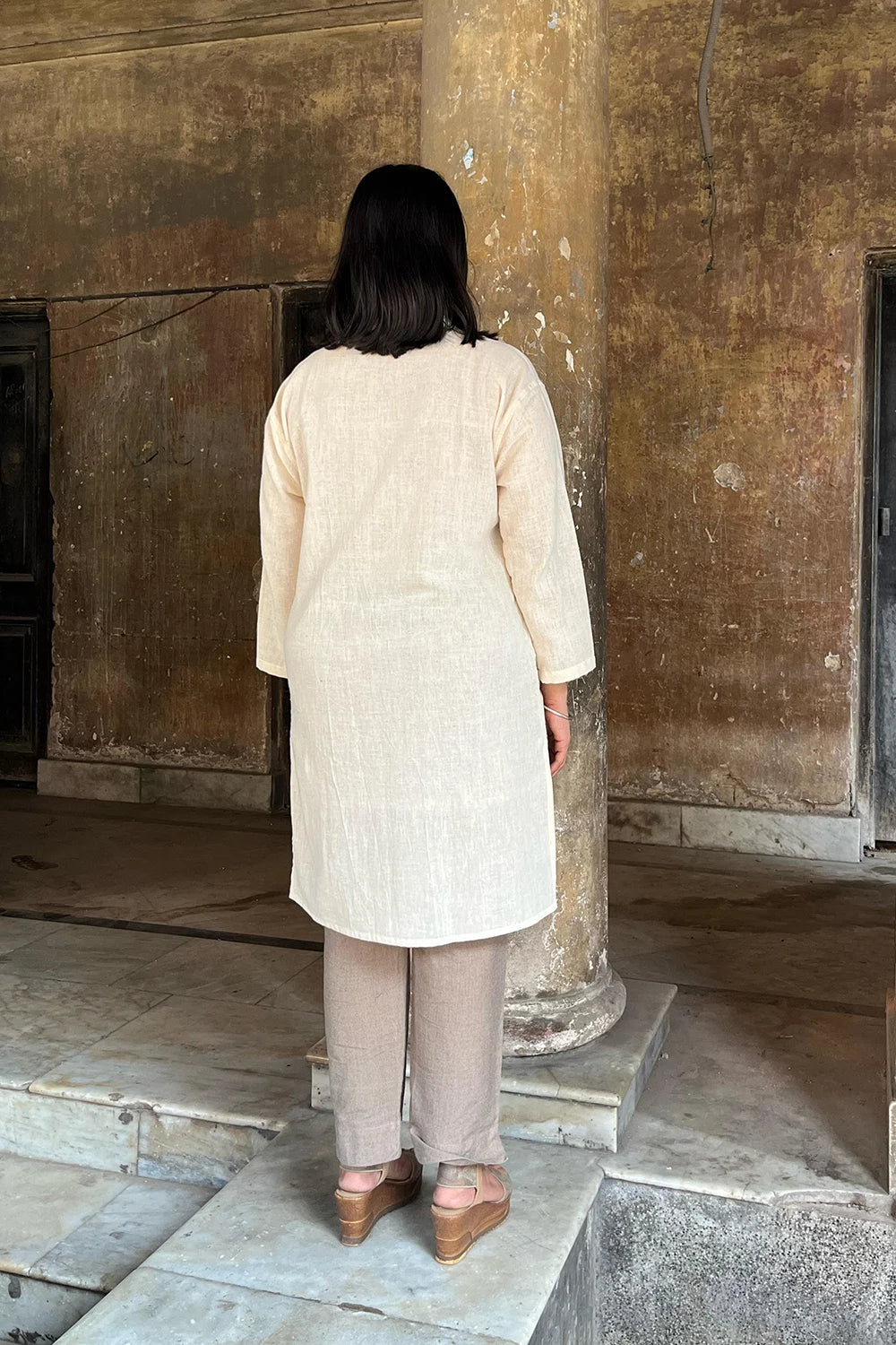 Kala Cotton Round Neck A-Line Kurta