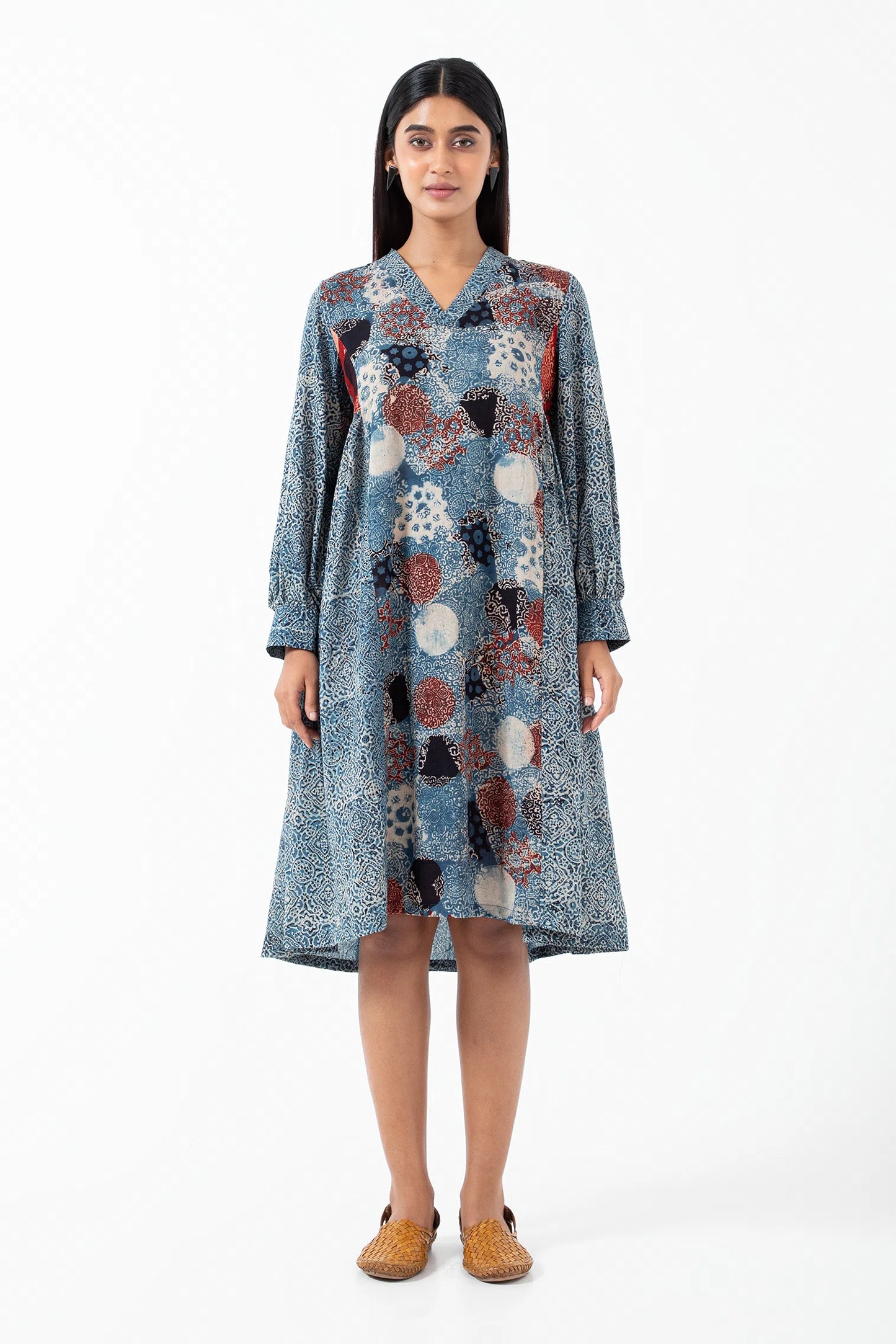 Block printed Indigo Timeless Dress