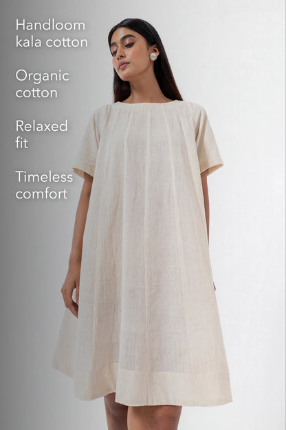 Kala Cotton Off-white Zero Waste Dress