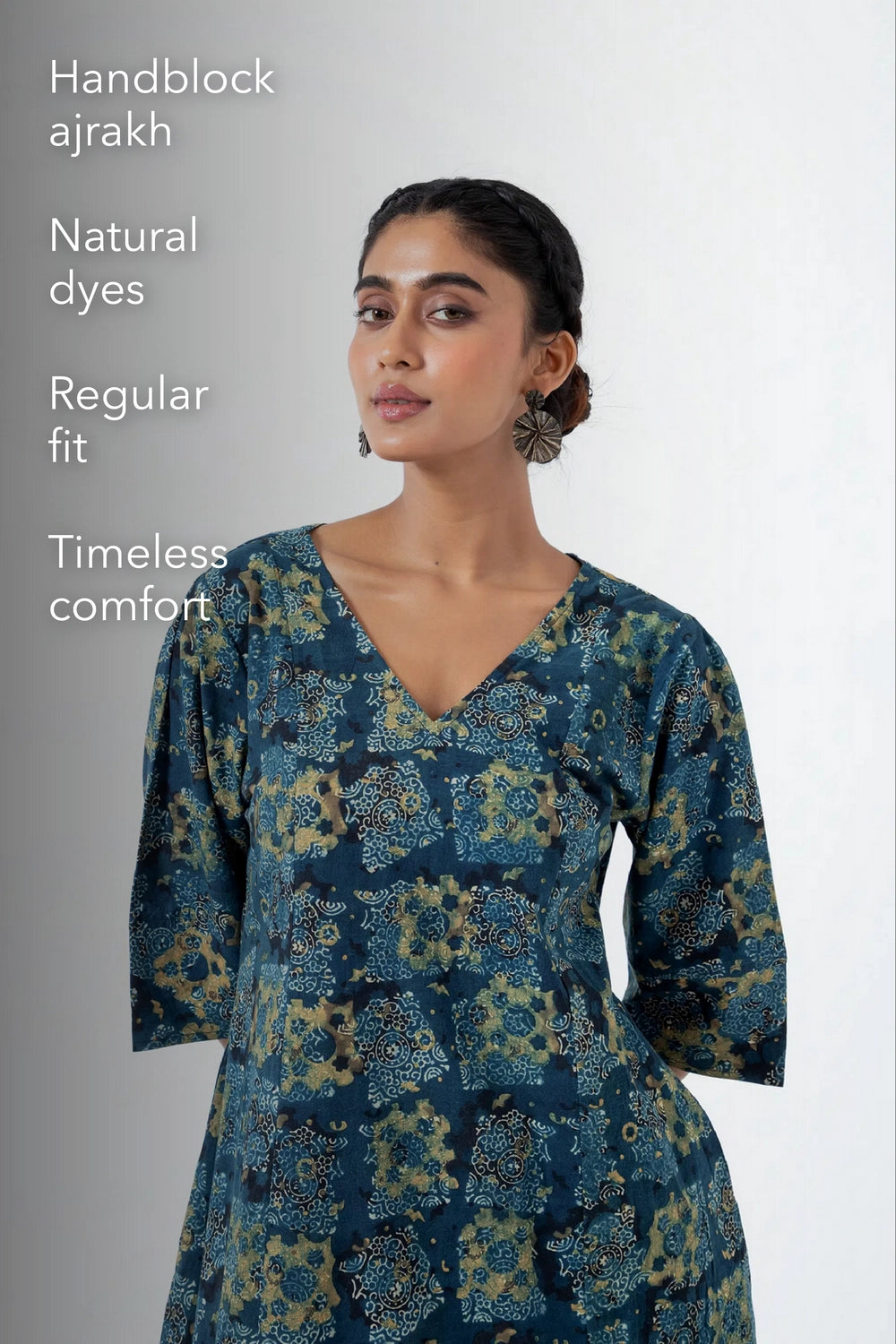 Block printed Atypical Seagreen Everyday Dress