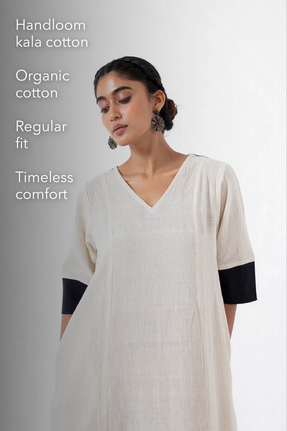Kala Cotton Off-white Everyday Dress