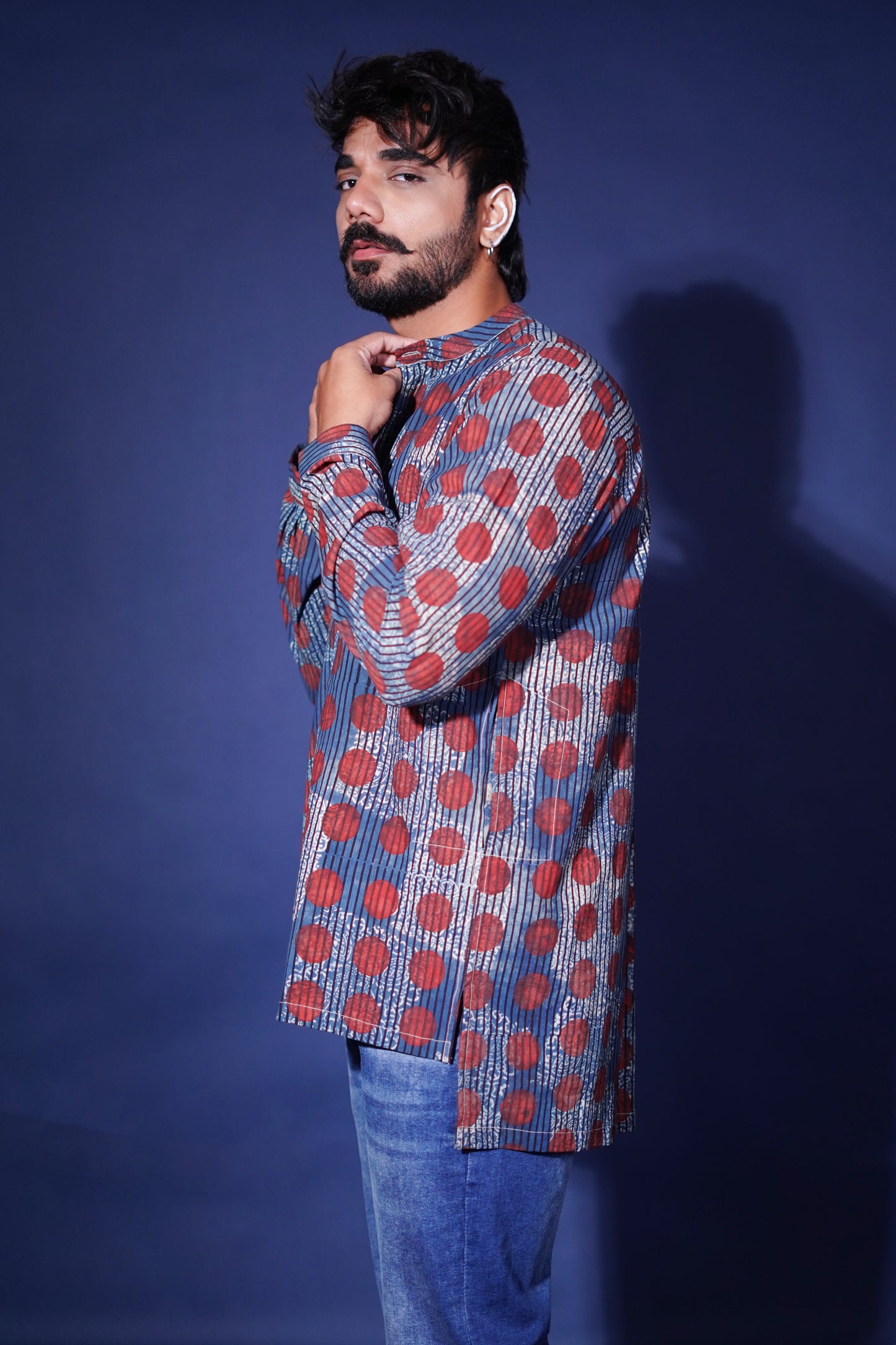 Hand block printed Allover Reliable shirt