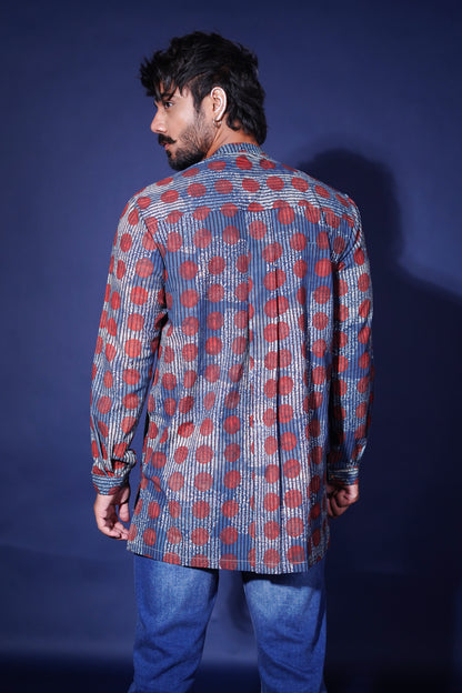 Hand block printed Allover Reliable shirt