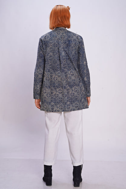 Hand block printed Silver Lining Reliable shirt