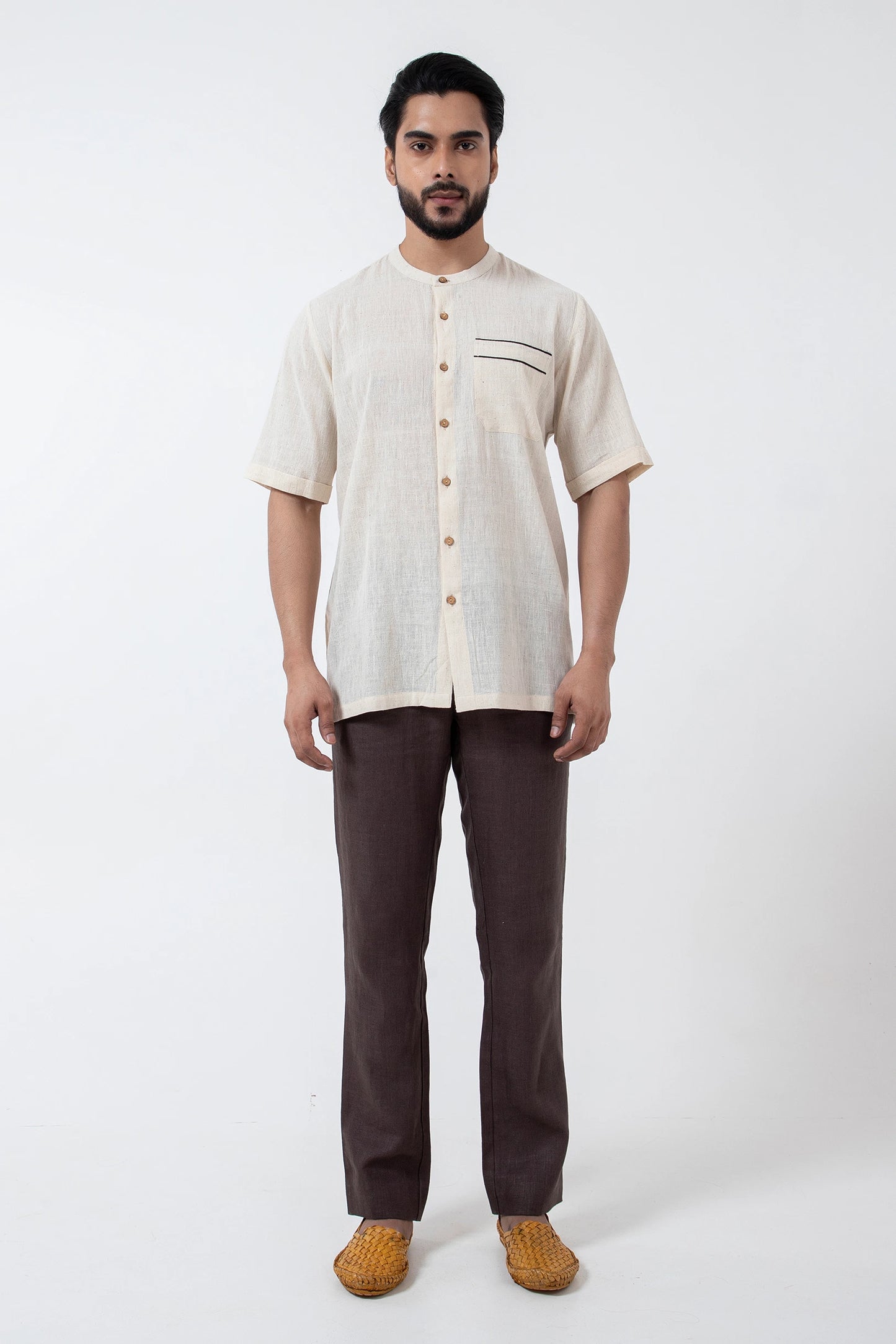 Kala Cotton Off-white Everyday Shirt