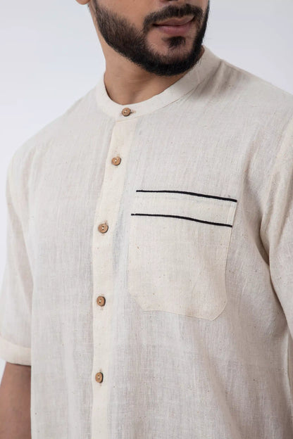 Kala Cotton Off-white Everyday Shirt