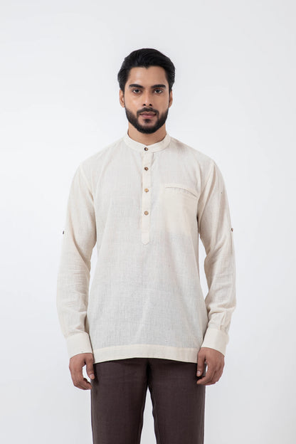 Kala Cotton Off-white Popover Shirt