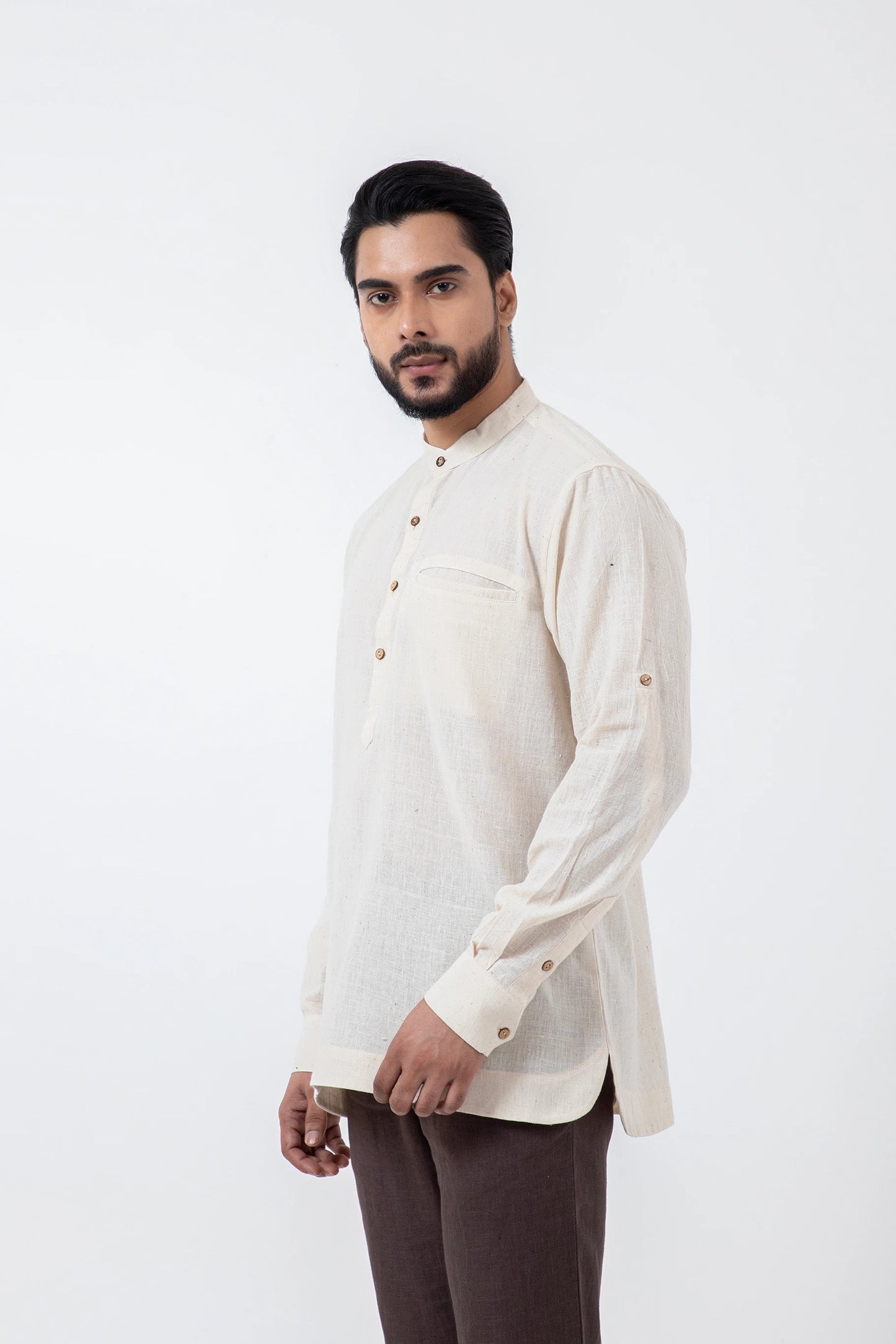 Kala Cotton Off-white Popover Shirt