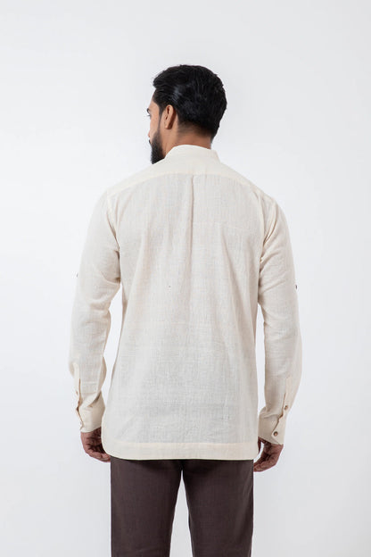 Kala Cotton Off-white Popover Shirt