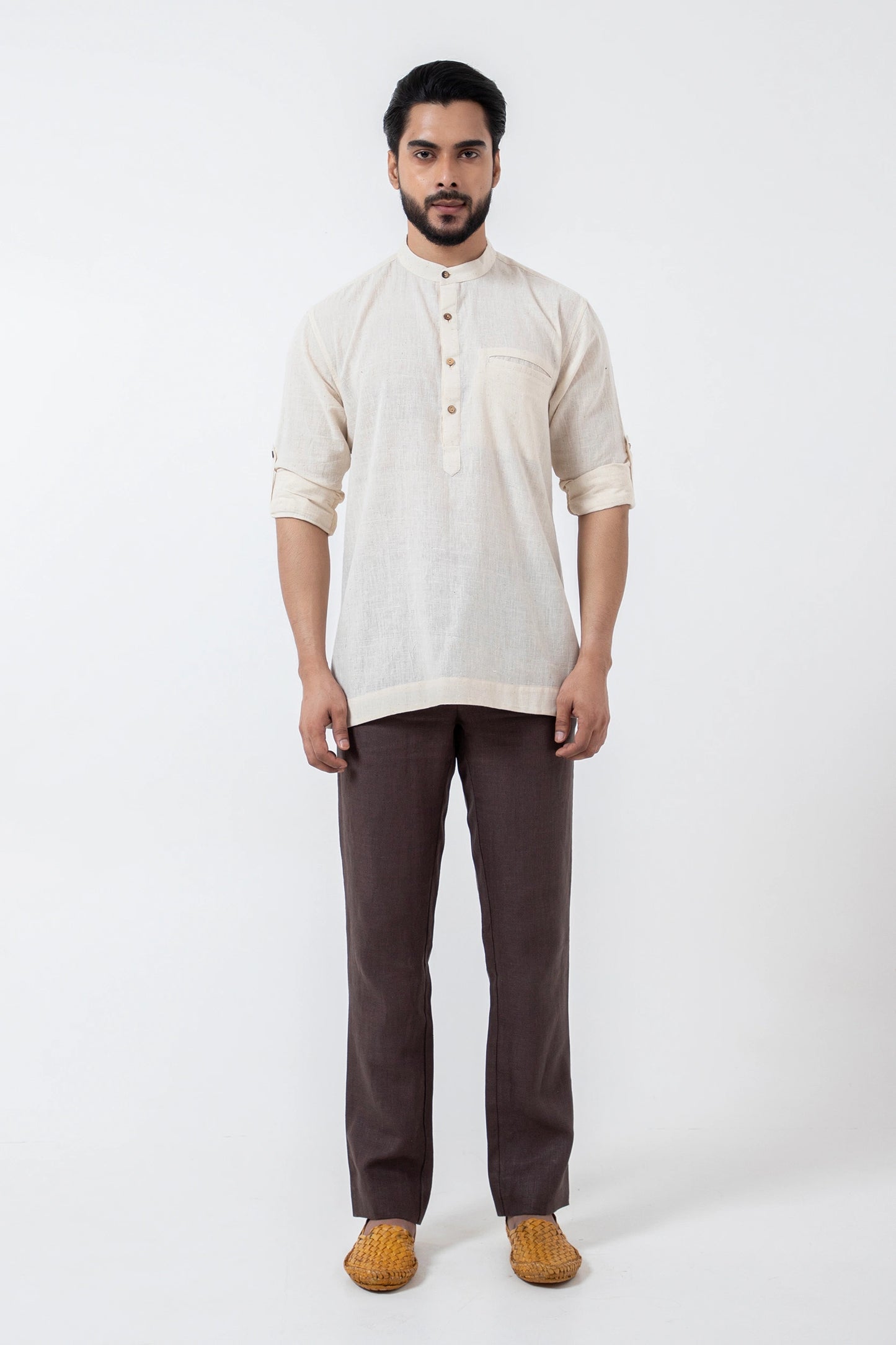 Kala Cotton Off-white Popover Shirt