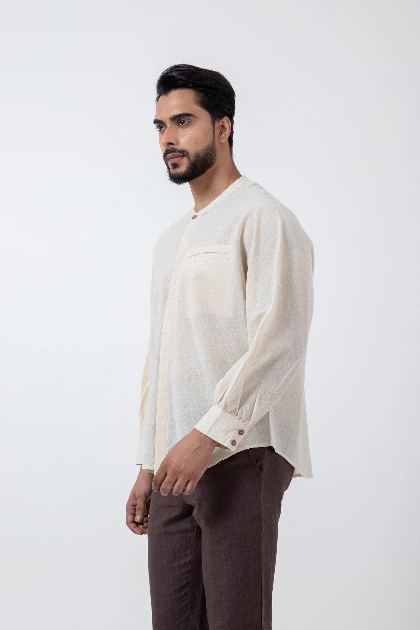 Kala Cotton Off-white Jaapani Kimono Shirt