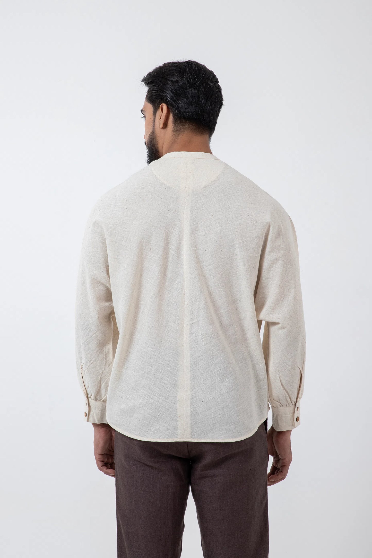 Kala Cotton Off-white Jaapani Kimono Shirt