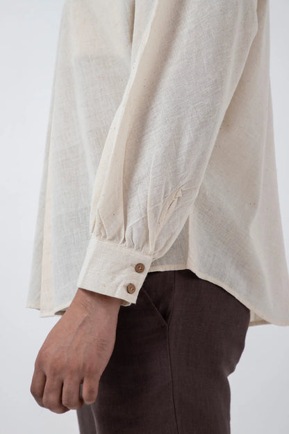 Kala Cotton Off-white Jaapani Kimono Shirt