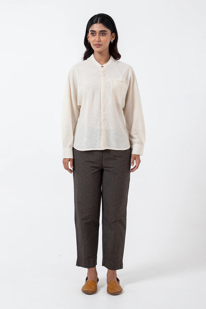 Kala Cotton Off-white Jaapani Kimono Shirt