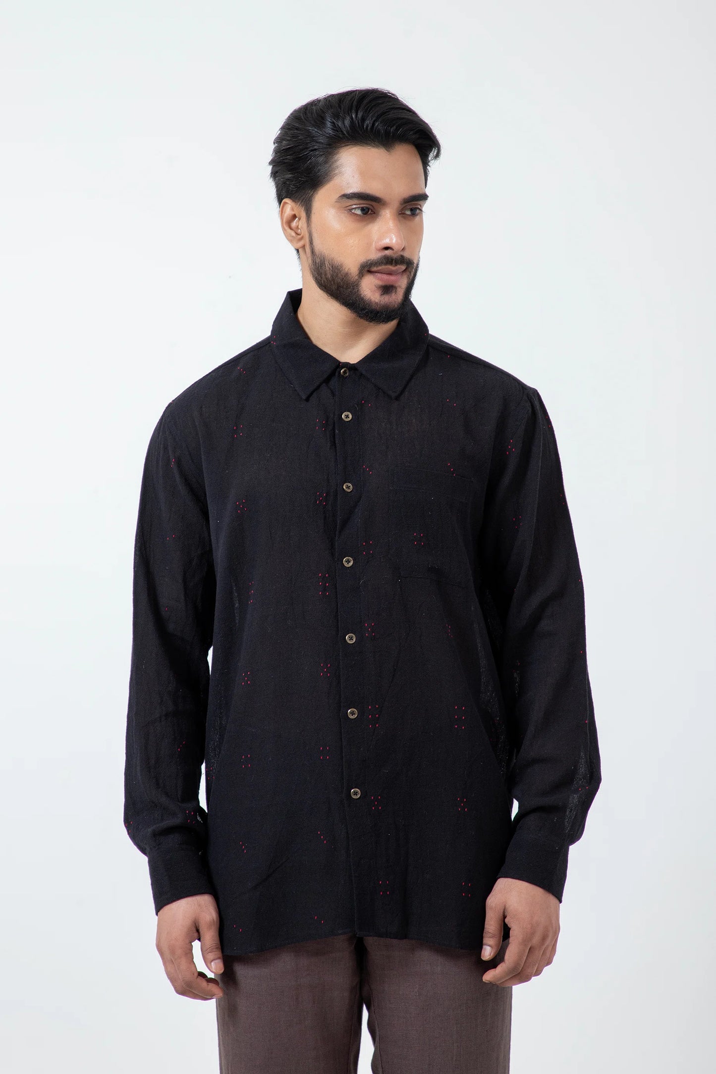 Tangaliya Weave Black Everywhere Shirt