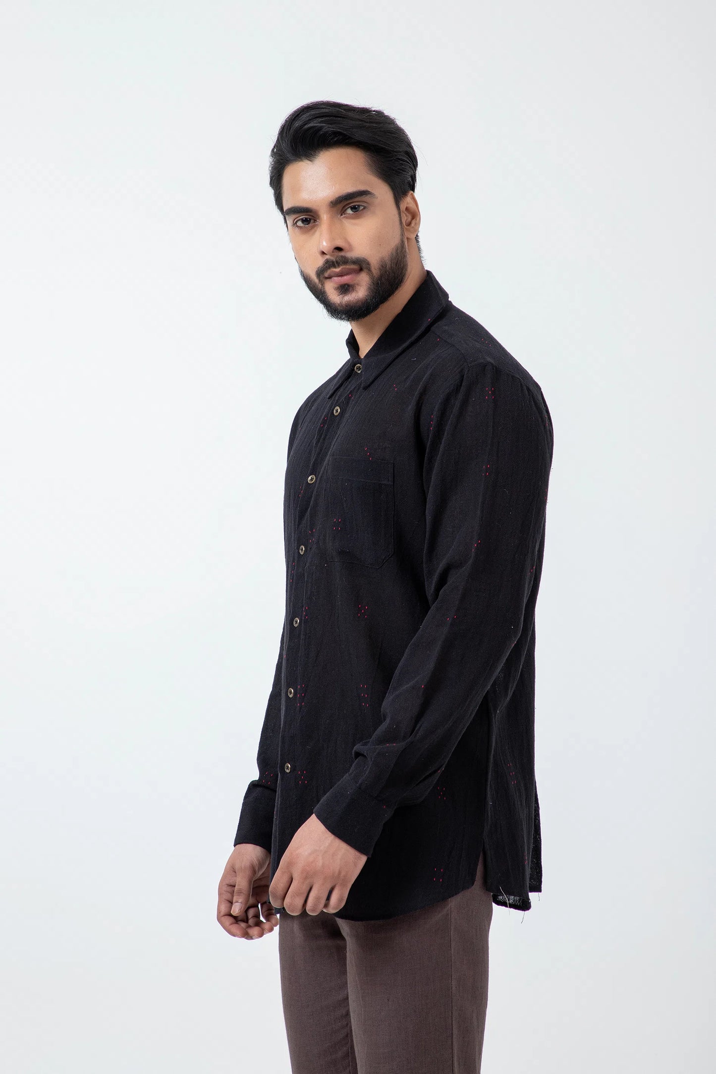 Tangaliya Weave Black Everywhere Shirt