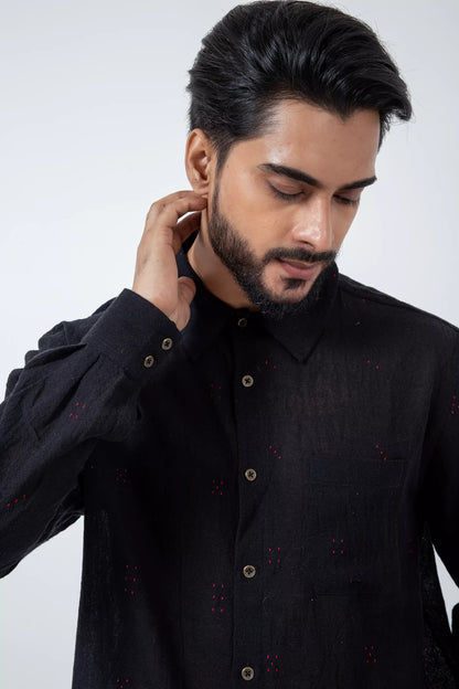 Tangaliya Weave Black Everywhere Shirt