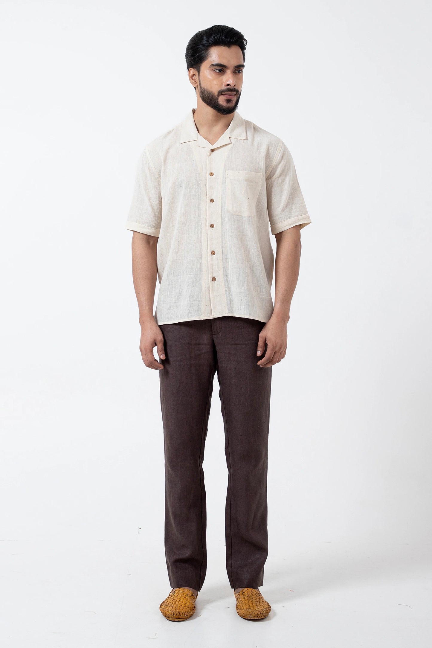 Kala Cotton Off-white Holiday Formal Shirt