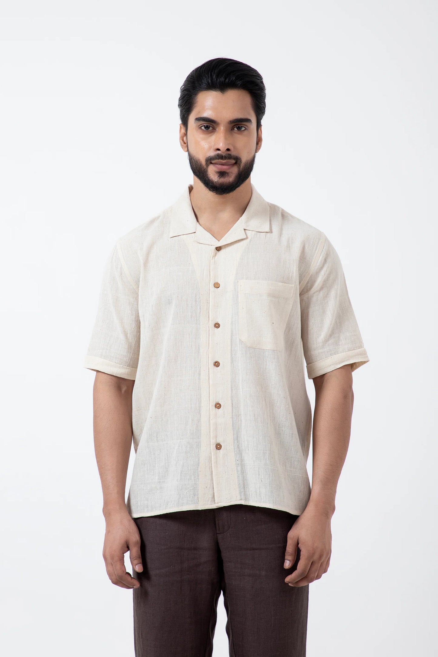 Kala Cotton Off-white Holiday Formal Shirt