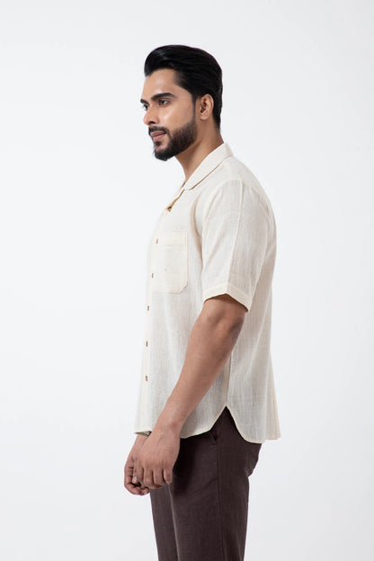 Kala Cotton Off-white Holiday Formal Shirt