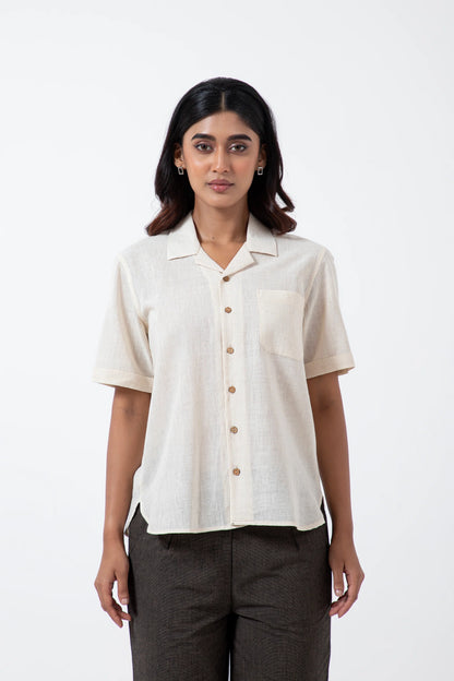 Kala Cotton Off-white Holiday Formal Shirt