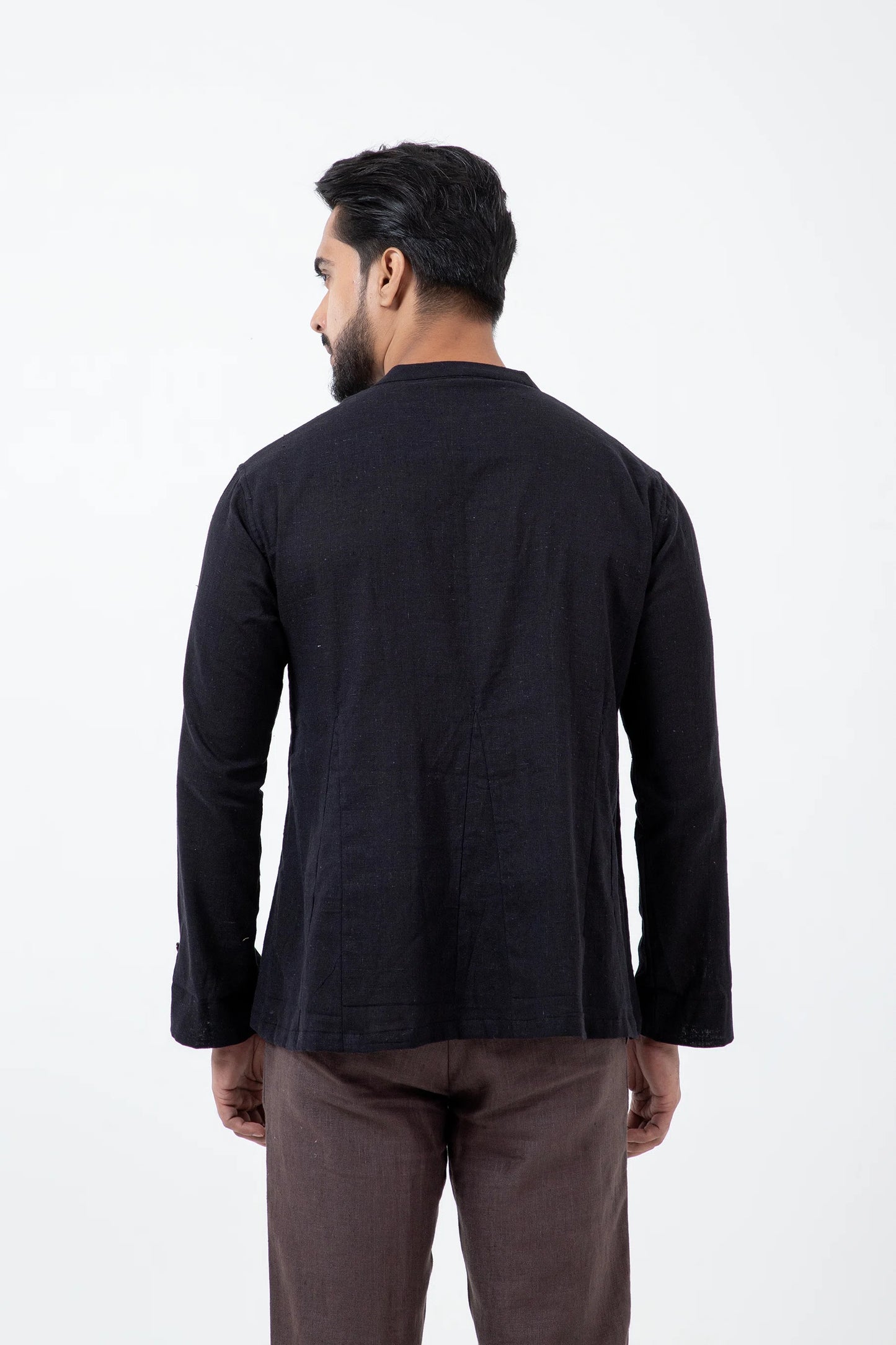 Kala Cotton Black Angrezi Shirt