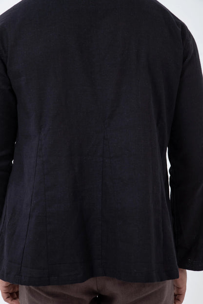 Kala Cotton Black Angrezi Shirt