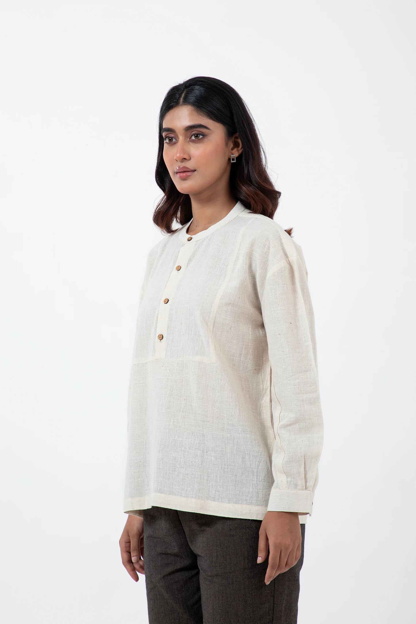 Kala Cotton Off-white Tote Shirt