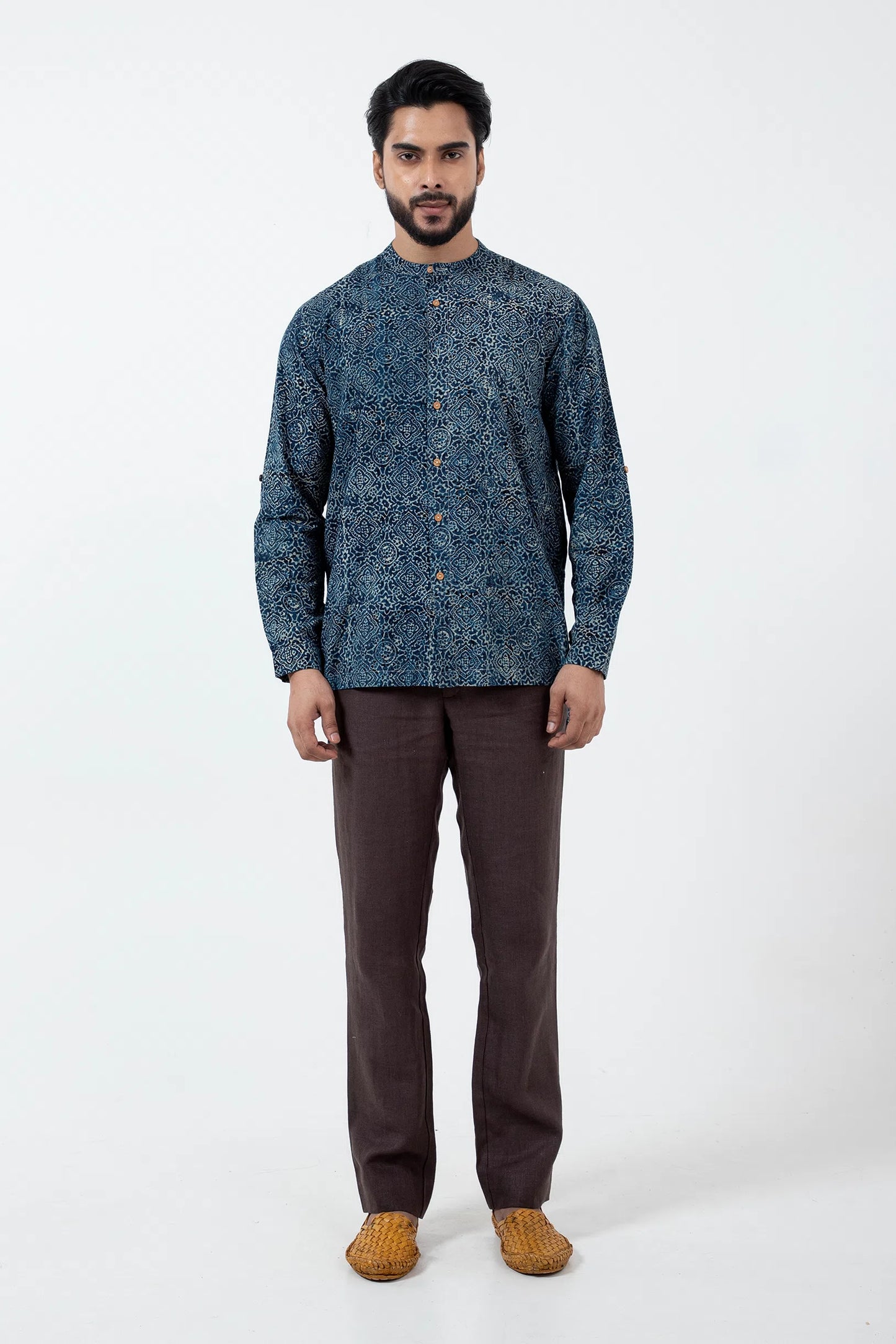 Block printed Silver lining Reliable shirt