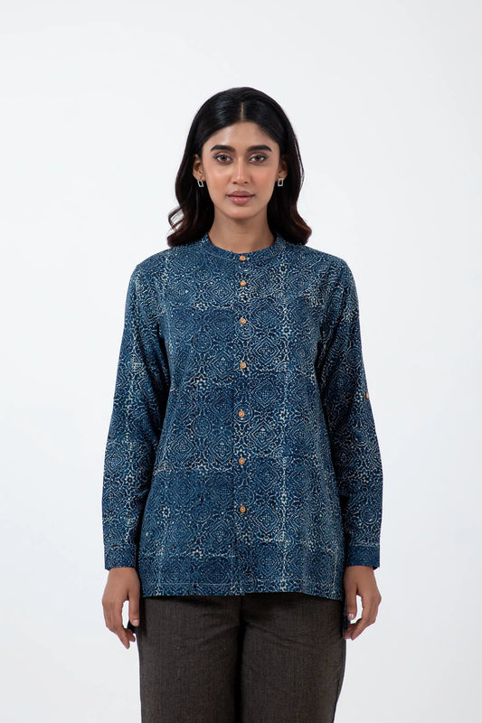 Block Printed Silver lining Reliable shirt