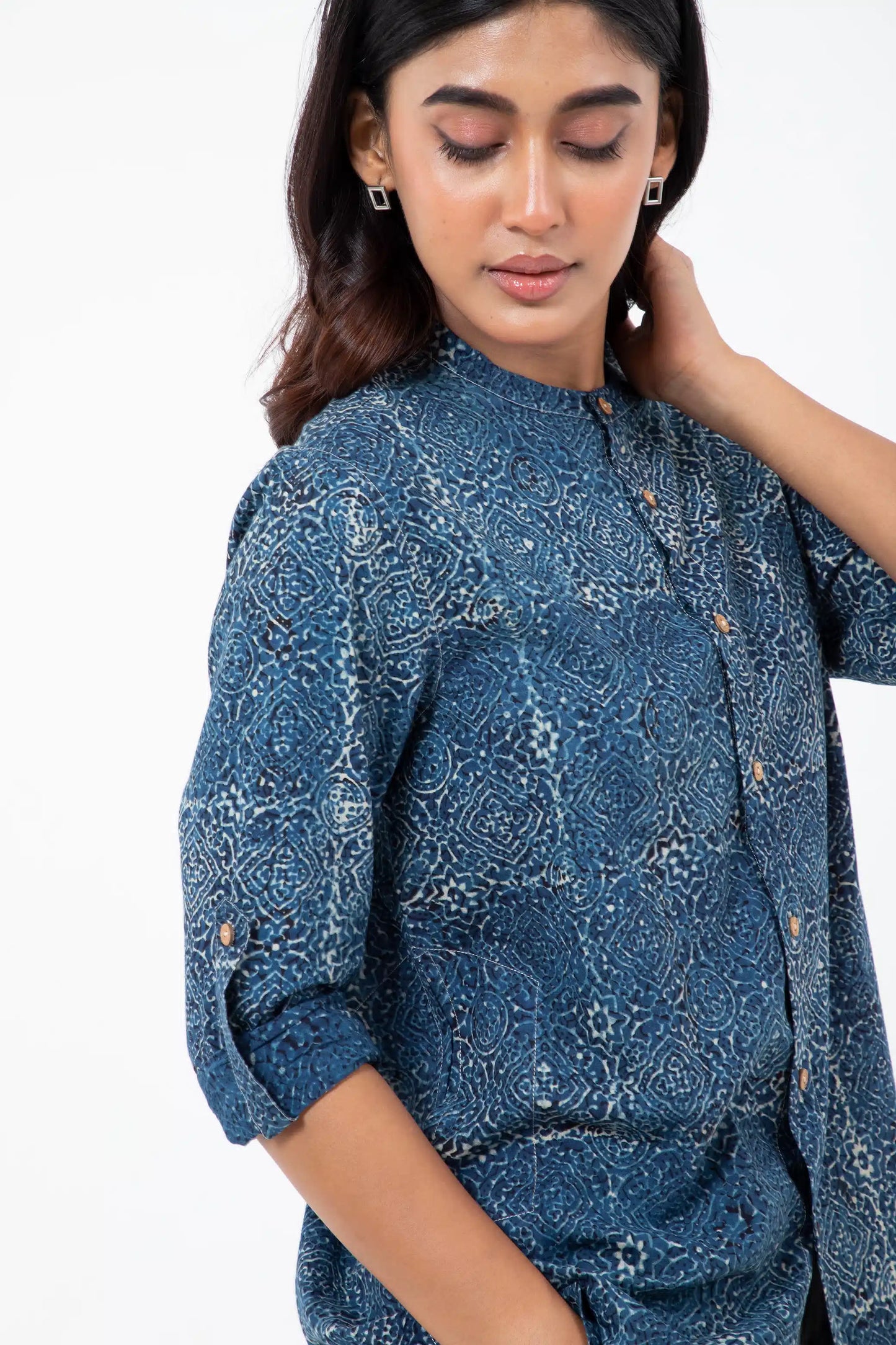 Block Printed Silver lining Reliable shirt