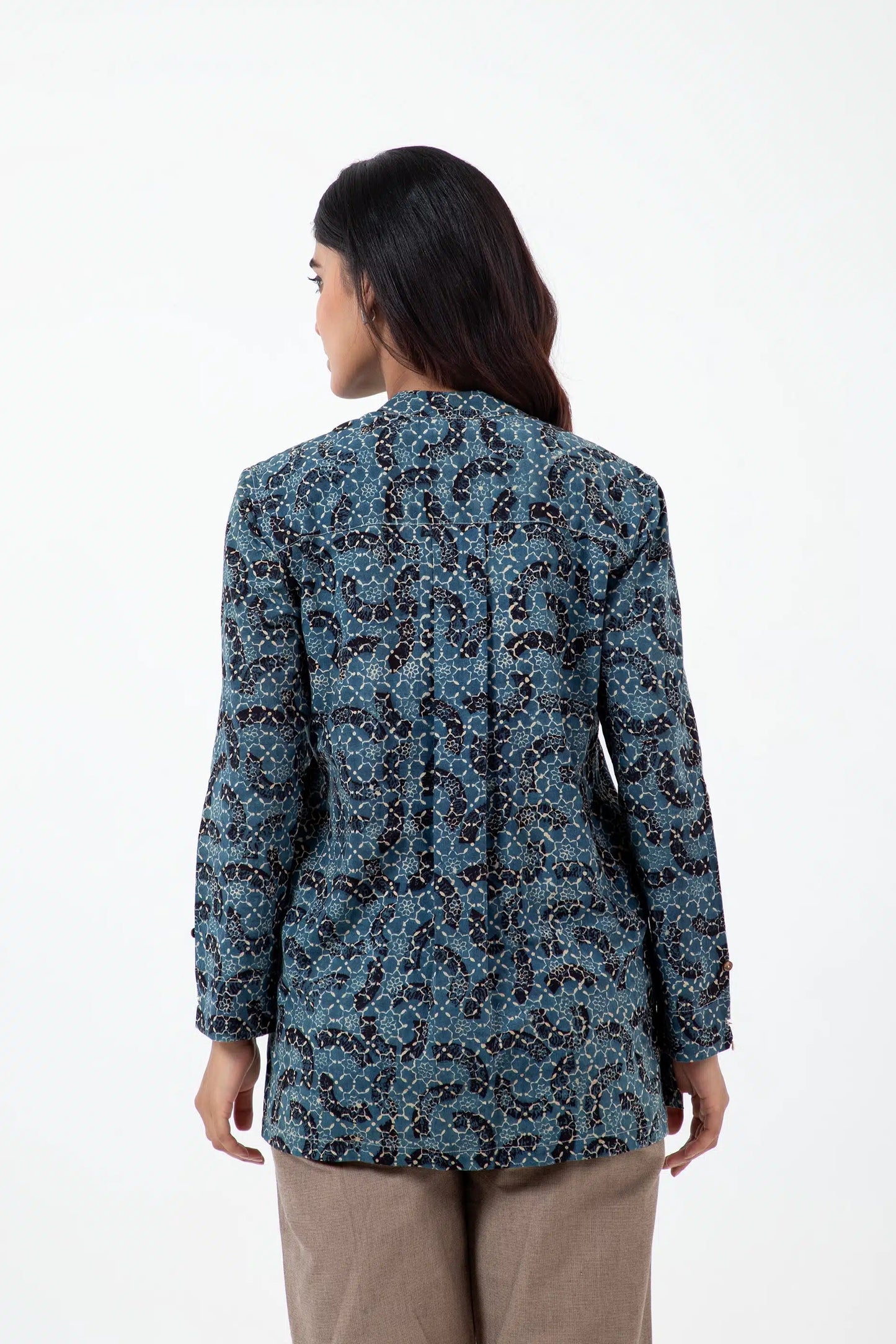 Block printed Brushstroked Forever Kurta