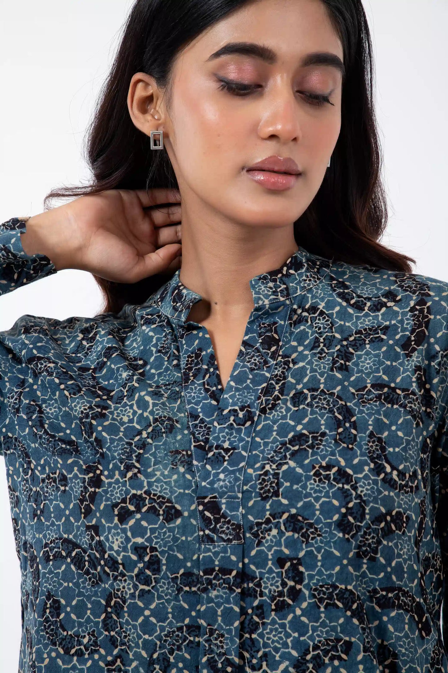 Block printed Brushstroked Forever Kurta