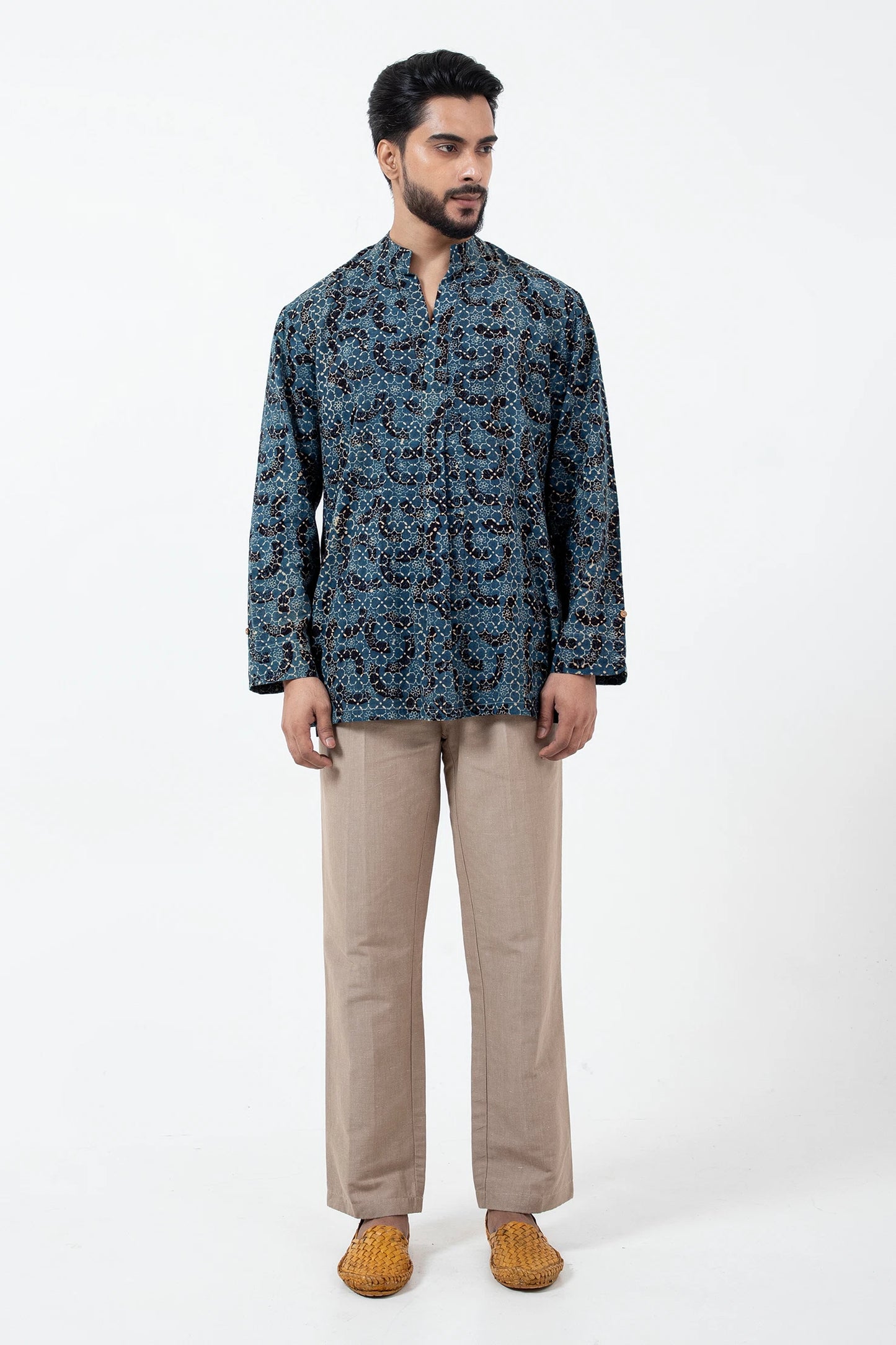 Block printed Brushstroked Forever Kurta