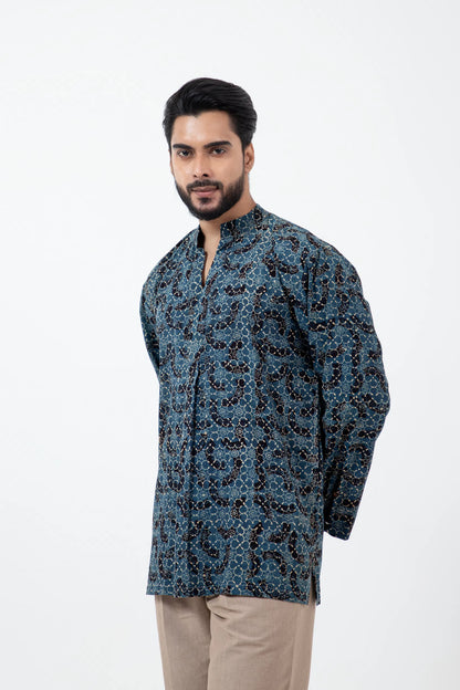 Block printed Brushstroked Forever Kurta