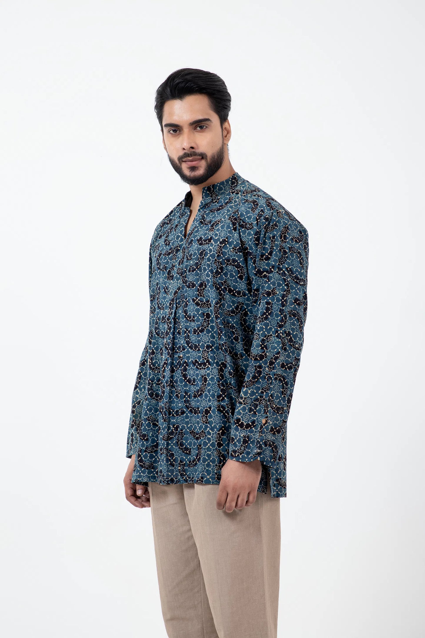 Block printed Brushstroked Forever Kurta