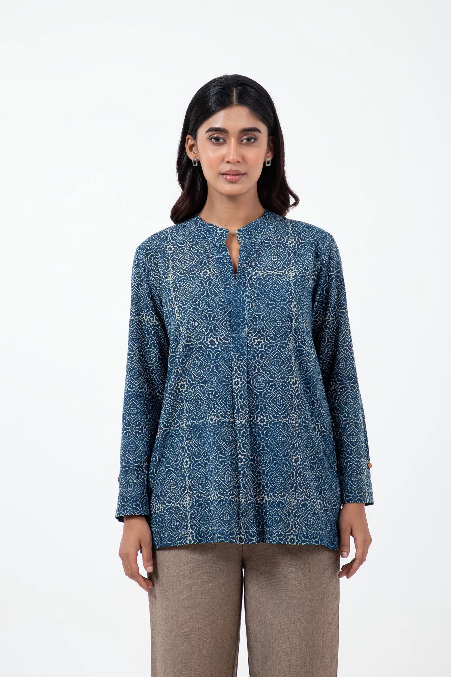 Block printed Clear sky Forever Kurta