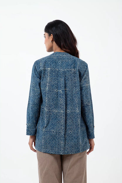 Block printed Clear sky Forever Kurta