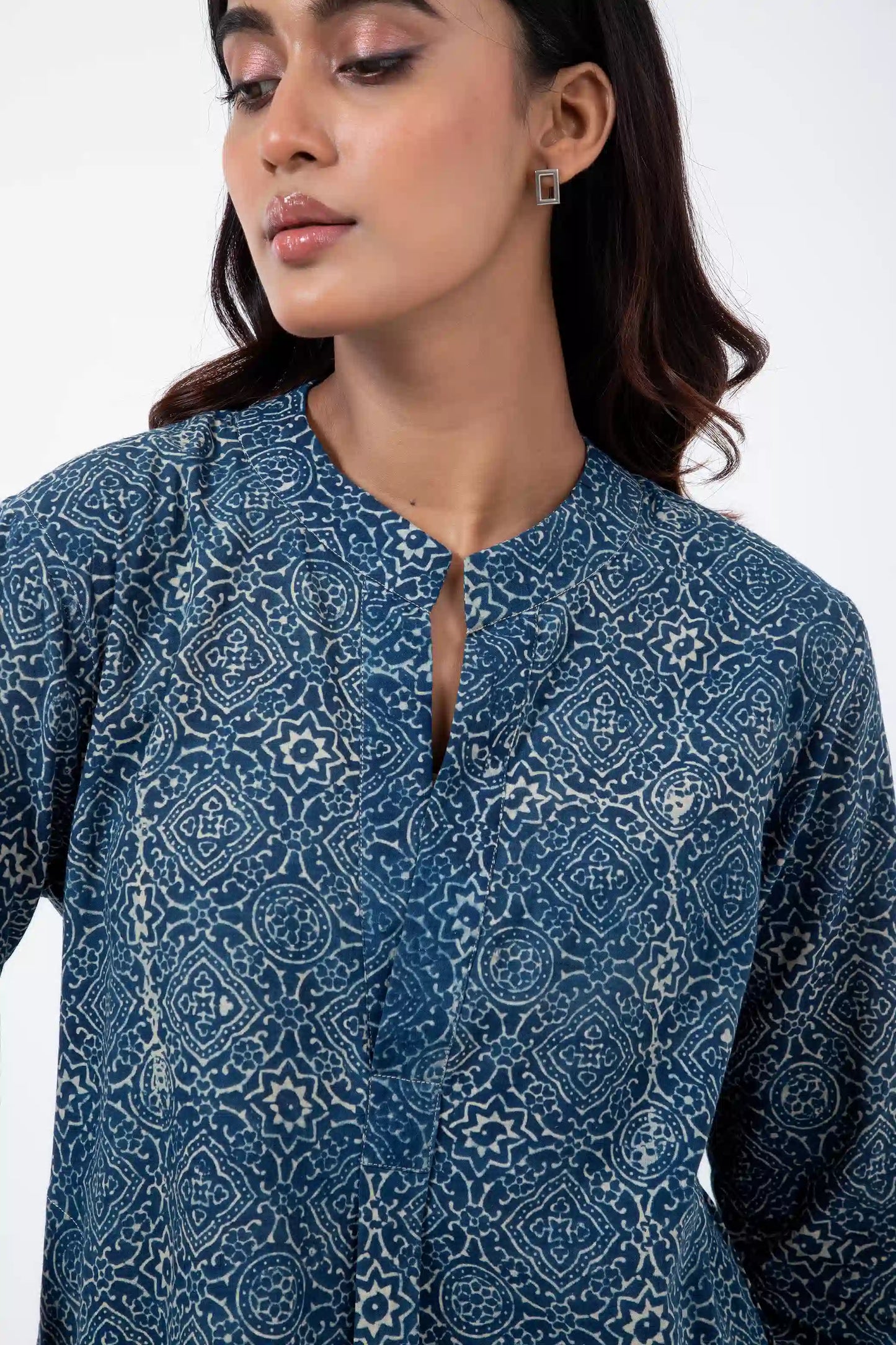 Block printed Clear sky Forever Kurta