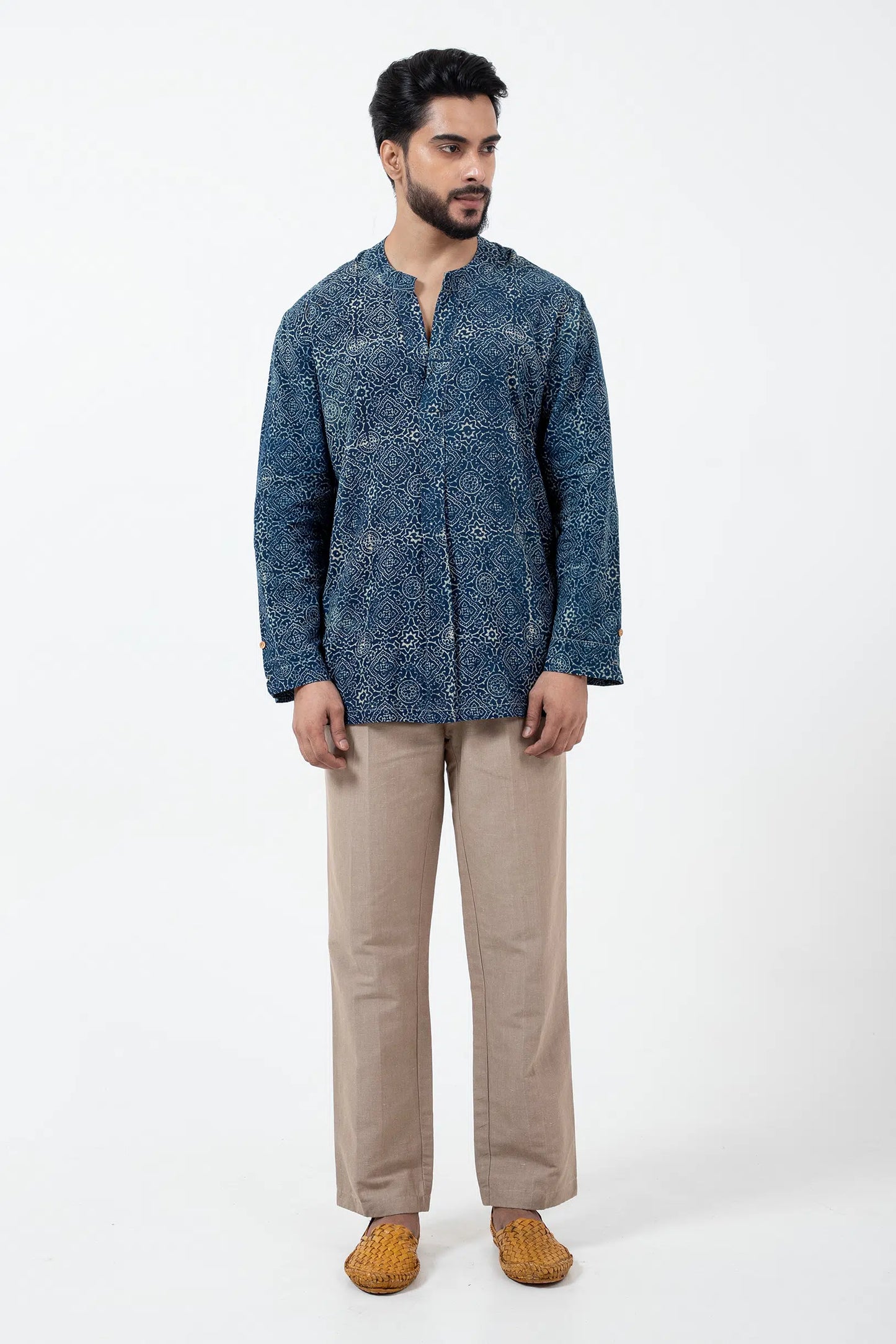 Block printed Clear sky Forever Kurta