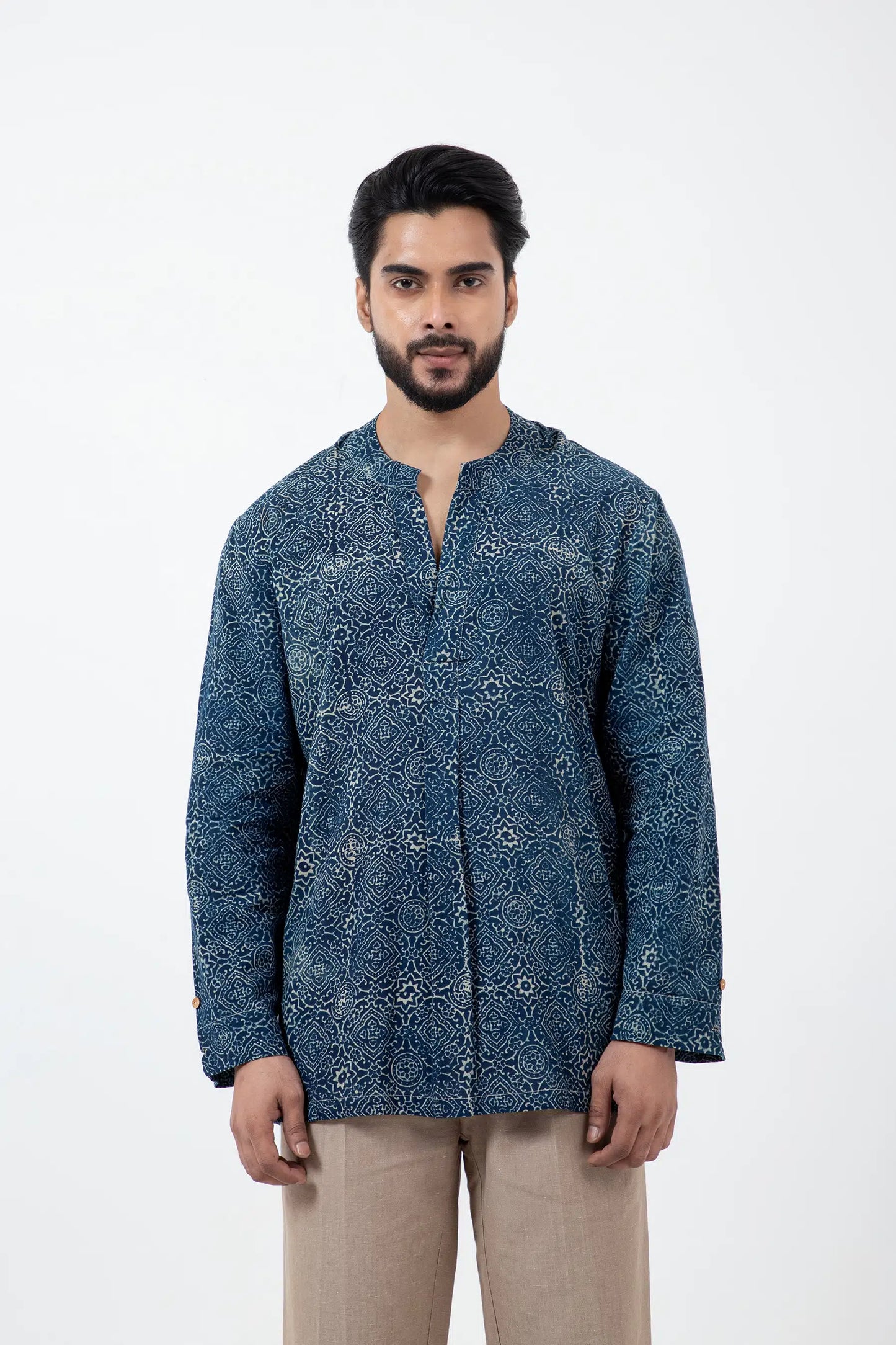 Block printed Clear sky Forever Kurta