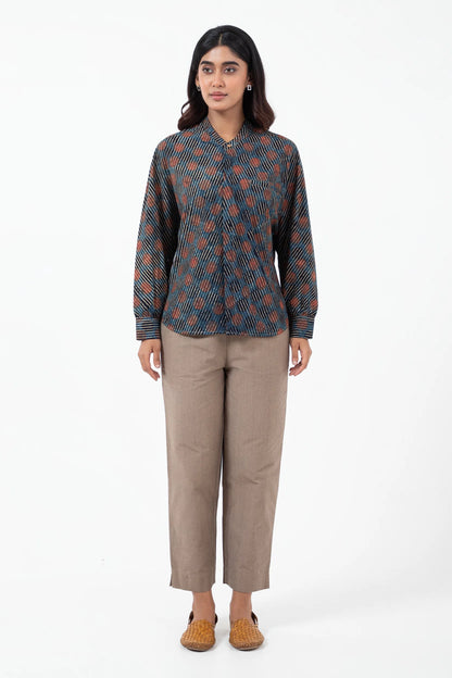 Block printed Sunset Jaapani Kimono Shirt