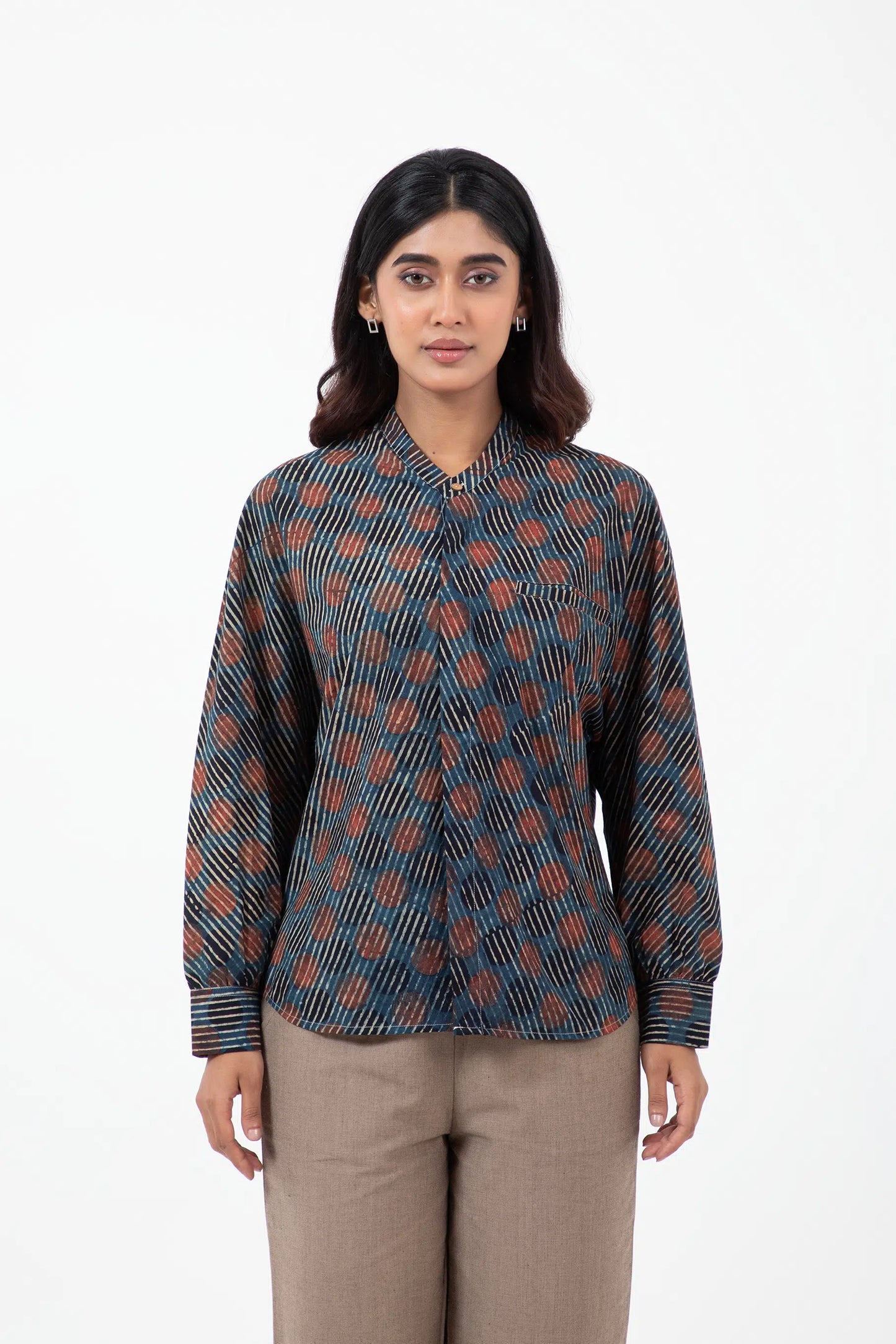 Block printed Sunset Jaapani Kimono Shirt